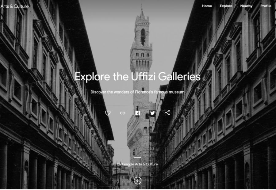 Εικονική περιήγηση στο μουσείο Uffizzi της Φλωρεντίας